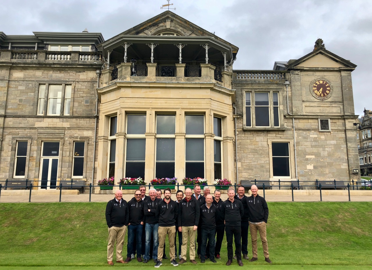 Group photo at The Old Course