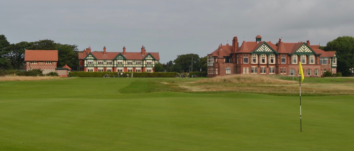 Royal Lytham St Annes Gc looking back down the first hole